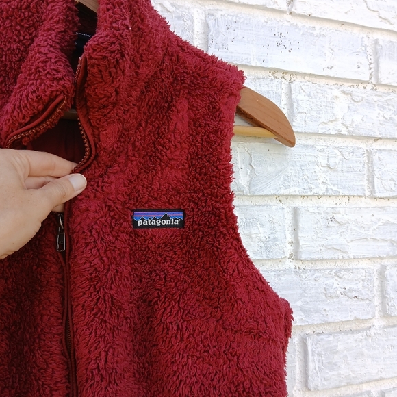 Patagonia Los Gatos Vest Deep Pile Red Burgundy - Picture 2 of 5